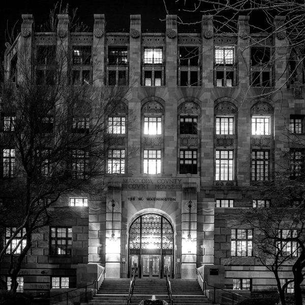 maricopa county courthouse at night  square 1963 Print