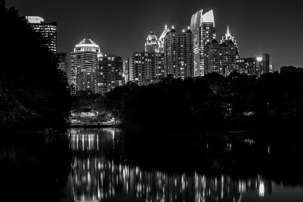 midtown atlanta skyline  horizontal 3125 Piedmont Print