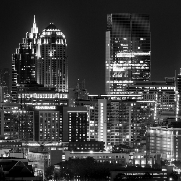 midtown atlanta skyline  square 3127 Renaissance Print