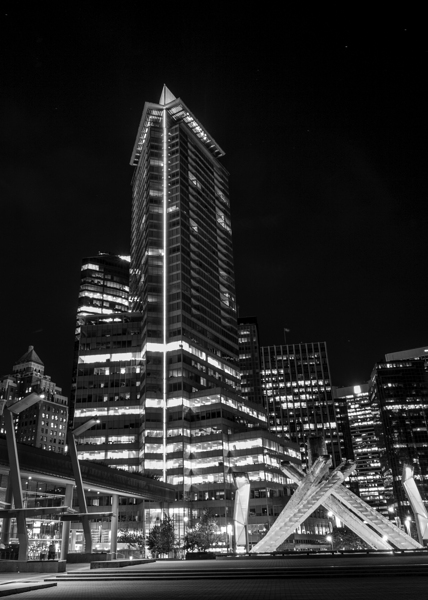 olympic cauldron poole plaza at night  vertical 2 Print