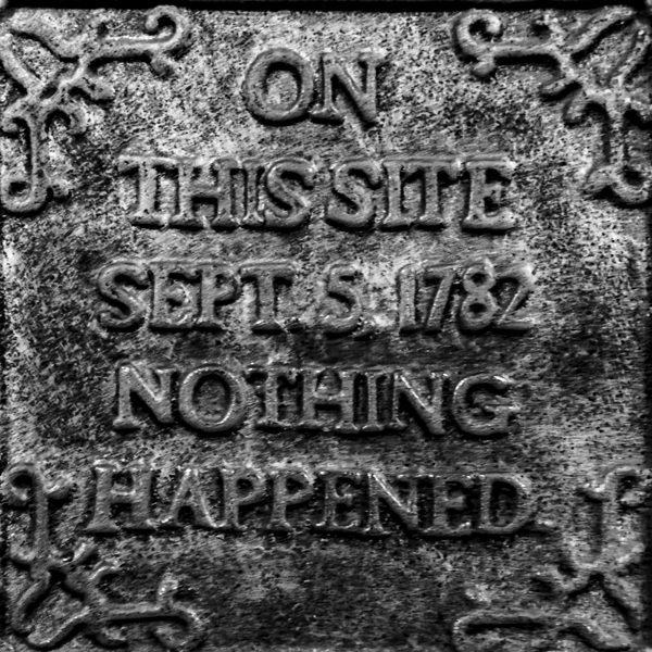 on this site nothing happened  square 4686 Nothin Print