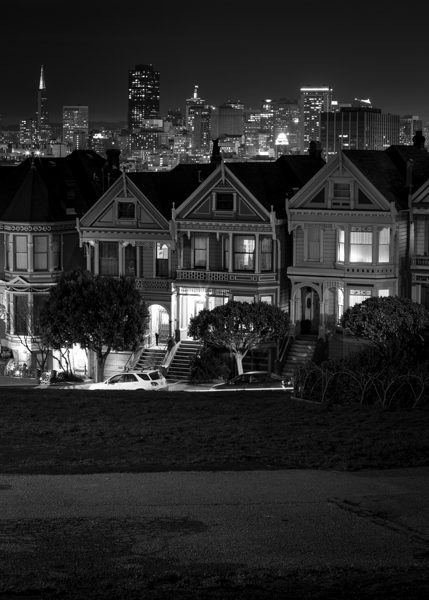 painted ladies full house night  vertical 2773 La Print