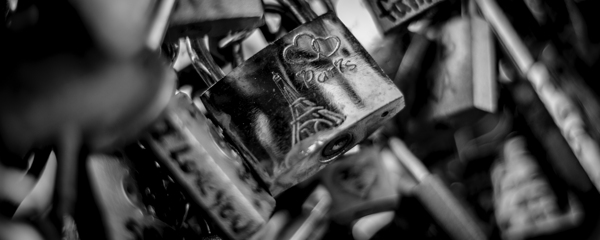 paris love locks  panoramic 2452 Locks 13k Print