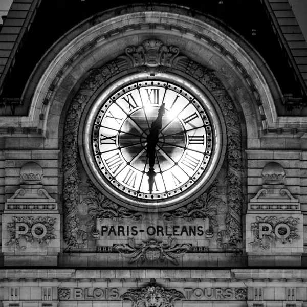paris orleans clock musee d orsay  square 2461 Po Print