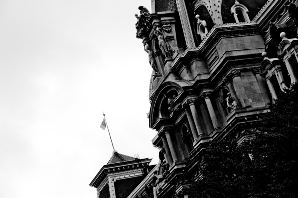 philadelphia city hall architecture detail  horiz Print