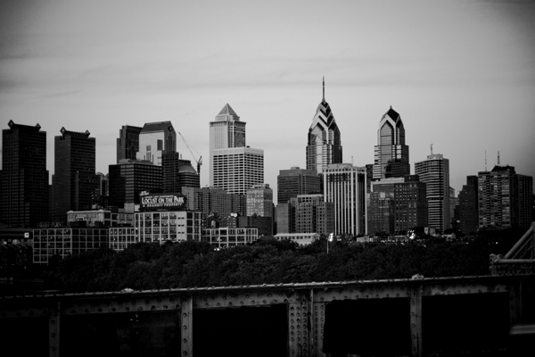 philadelphia skyline pre comcast tower  horizonta Print