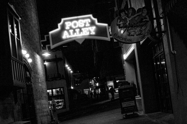 post alley at night  horizontal 302 Post 13k Print