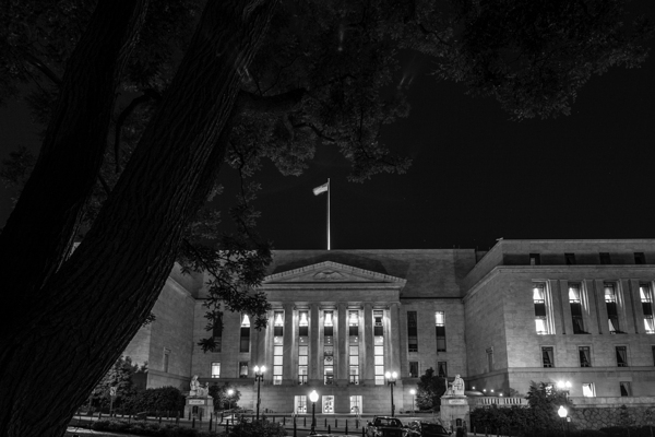 rayburn office building at night  horizontal 2522 Print