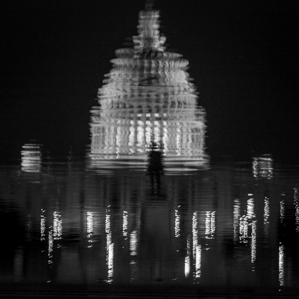 reflection of us capitol dome  square 2110 Reflec Print