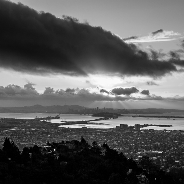 san francisco oakland grizzly peak  square 2897 R Print