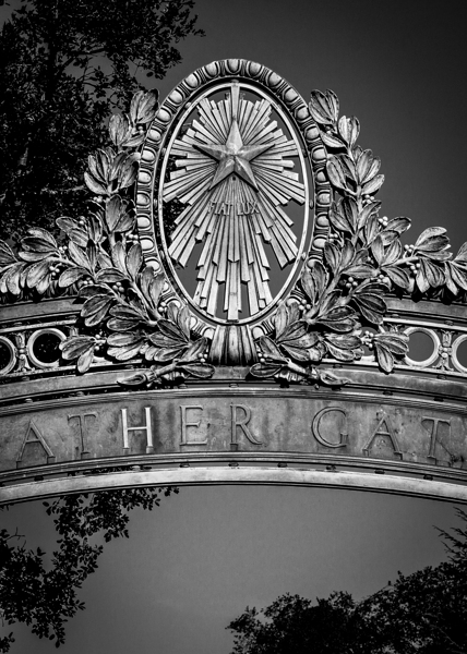 sather gate uc berkeley campus oakland  vertical Print