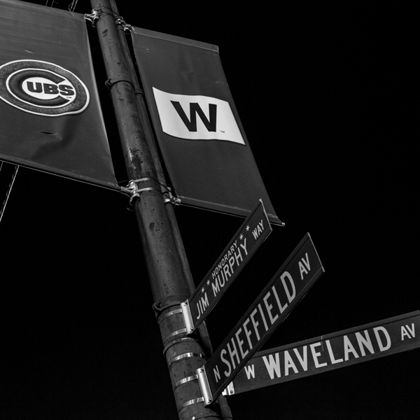 sheffield and waveland street signs  square 3084 Print