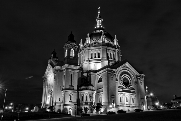 st paul cathedral at night  horizontal 1722 Cathe Print