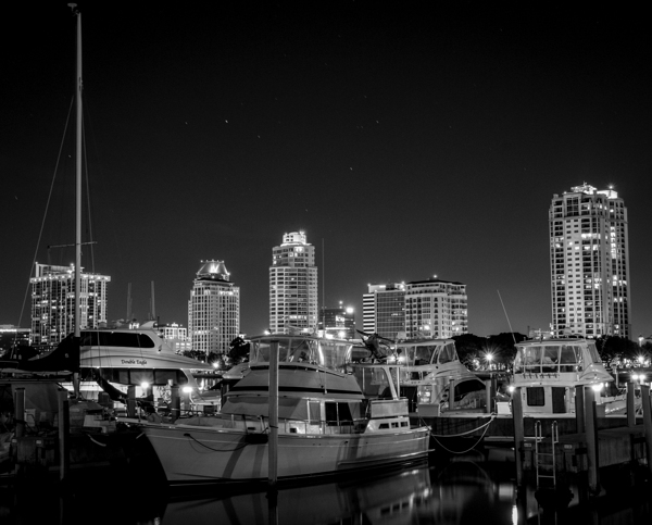 st petersburg skyline and marina  horizontal 1138 Print