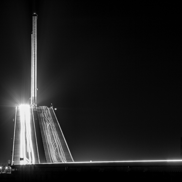 sunshine skyway bridge traffic  square 3009 Ceia Print