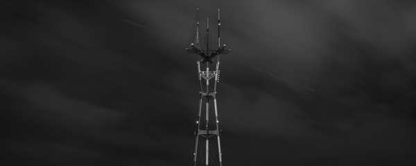 sutro tower twin peaks night  panoramic 2858 Sutr Print