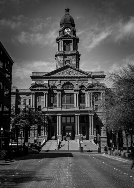 tarrant county courthouse  vertical 2130 Weatherf Print