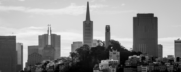 telegraph hill san francisco skyline  panoramic 2 Print