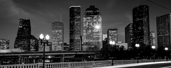 the houston skyline  panoramic 942 Sabine 13k Print