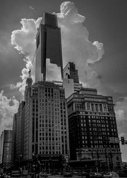 thunder cloud over comcast tower downtown philly Print