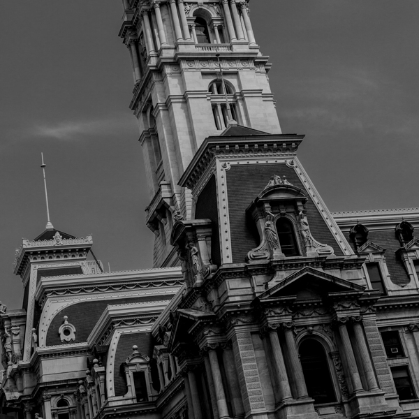 tight shot philadelphia city hall  square 2960 Qu Print