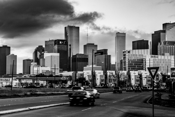 traffic into downtown houston texas  horizontal 3 Print