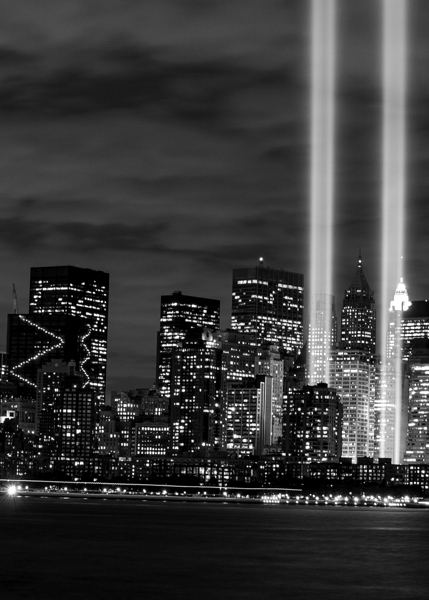 tribute in lights ground zero  vertical 1517 Vall Print