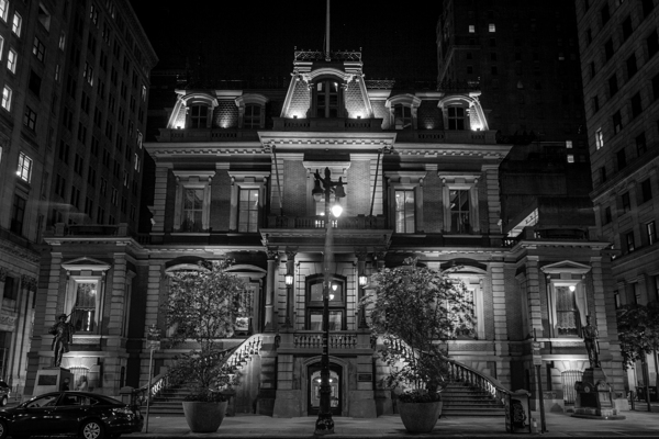 union league of philadelphia at night  horizontal Print