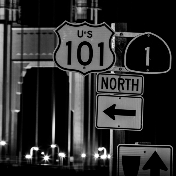 us101 california 1 north gg bridge  square 2895 O Print