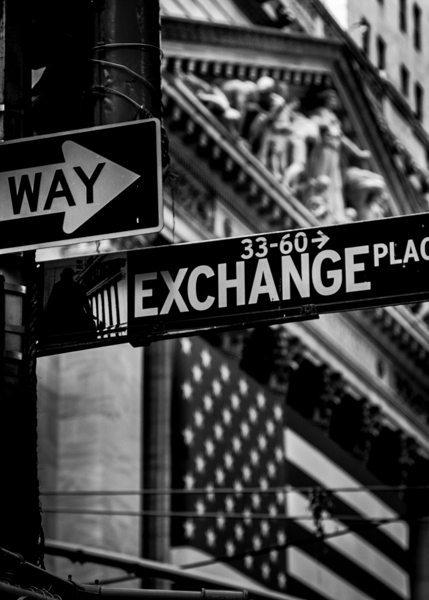 wall street broad exchange place  vertical 1441 E Print