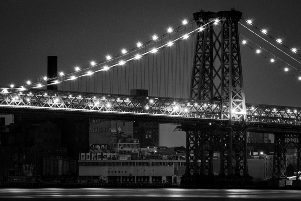 williamsburg bridge at night  horizontal 1524 Wil Print