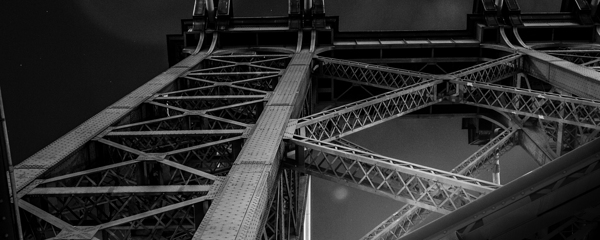 williamsburg bridge structure  panoramic 1427 Del Print
