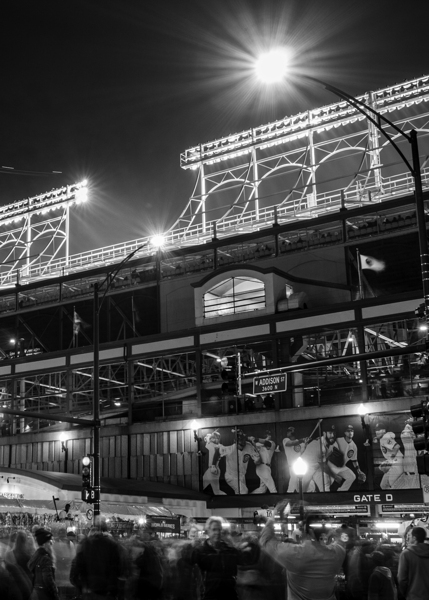wrigley field at night  vertical 3078 Sheffield 1 Print