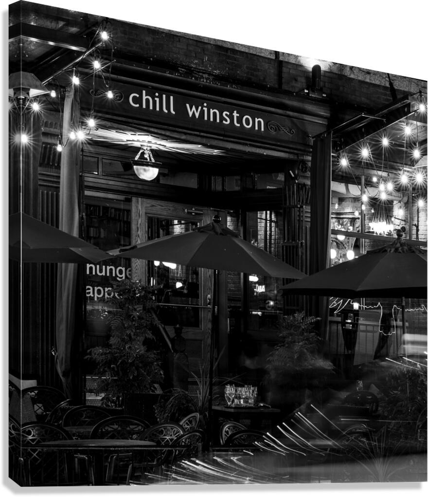 chill winston in gastown  square 2625 Chill 13k.j Canvas Print