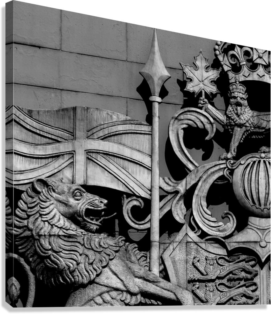 canadian coat of arms  square 2624 Arms 13k Canvas Print