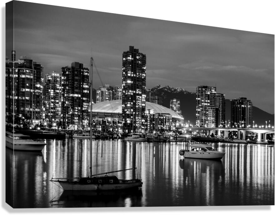 vancouver skyline toward yaletown  horizontal 329 Canvas Print