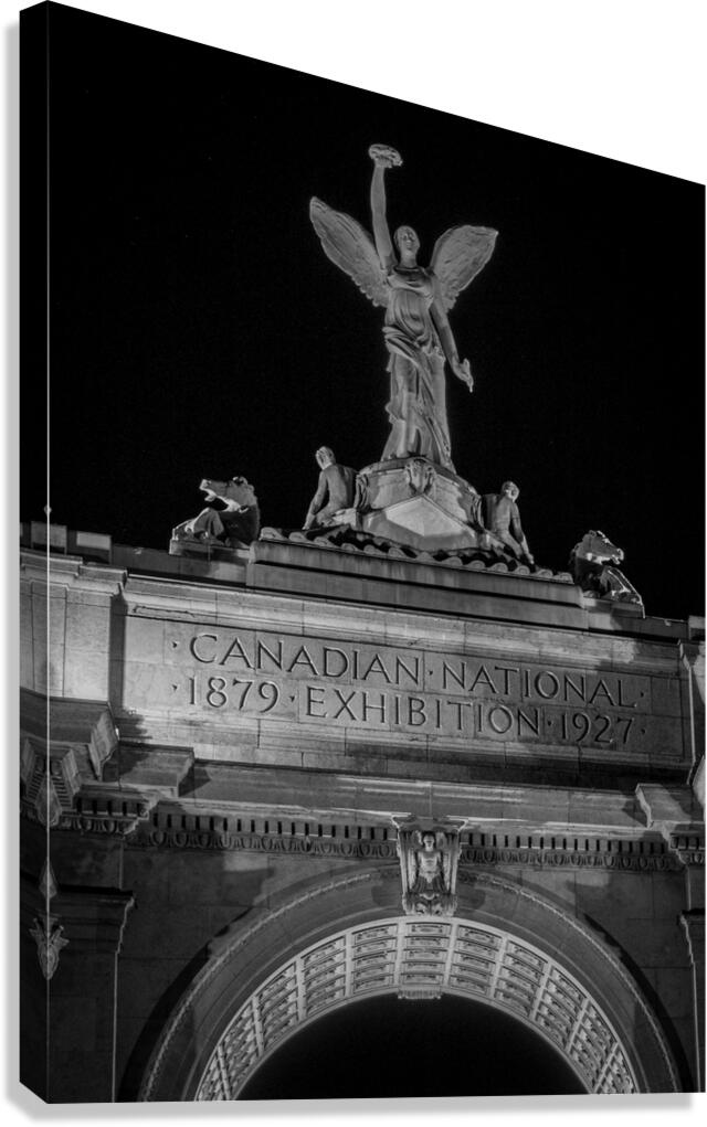 canadian national exhibition at night  vertical 4 Canvas Print