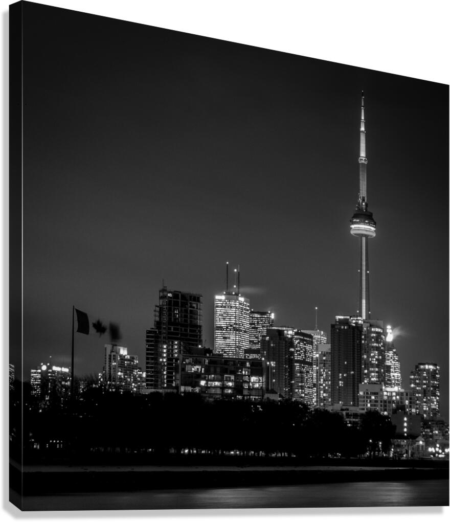 toronto skyline at night  square 417 Maple 13k.jp Canvas Print