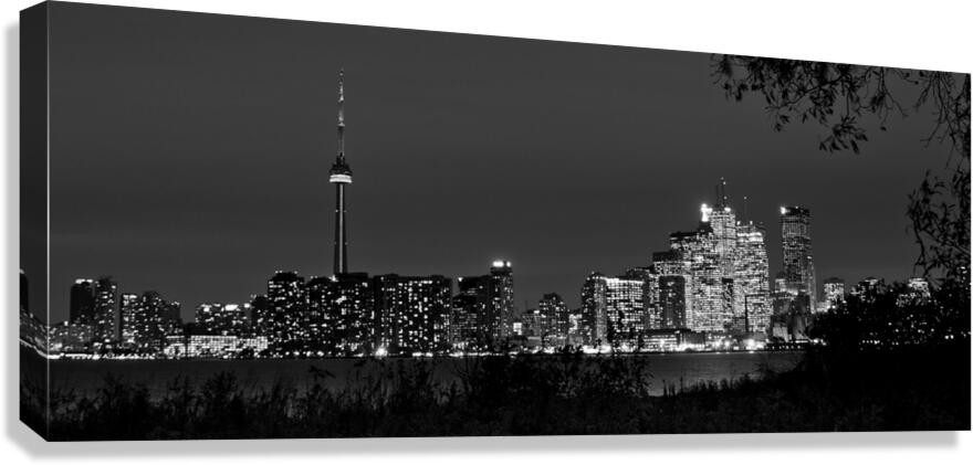 toronto skyline at night  panoramic 3024 Branches Canvas Print