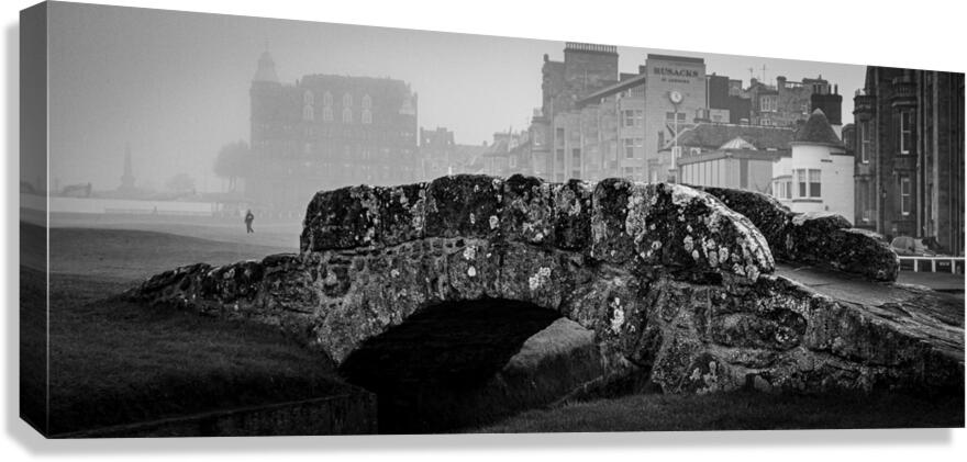 swilcan bridge old course st andrews  panoramic 4 Canvas Print