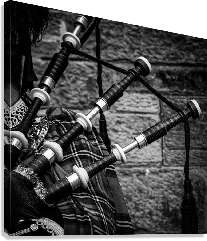 scottish bag pipes  square 4687 Pipes 13k Canvas Print