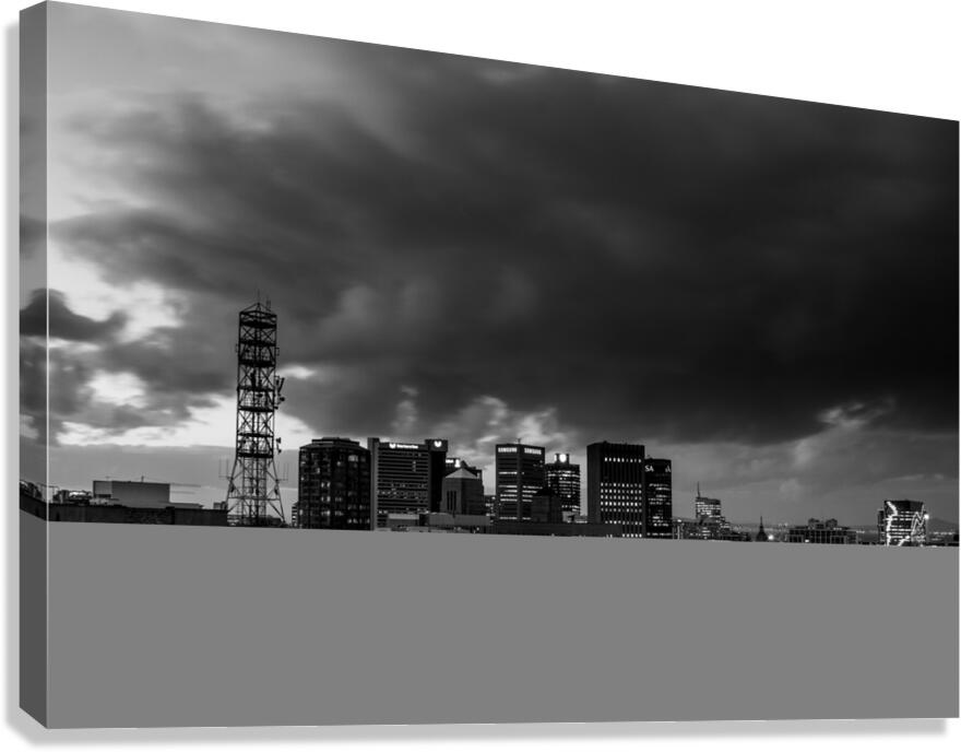 cape town south africa skyline at night  horizont Canvas Print