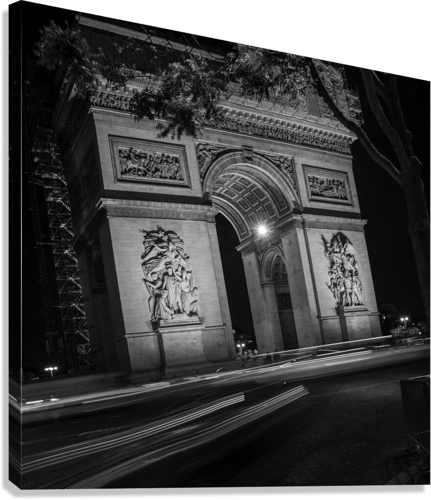 arc de triomphe at night  square 2496 Triomphe 13 Canvas Print