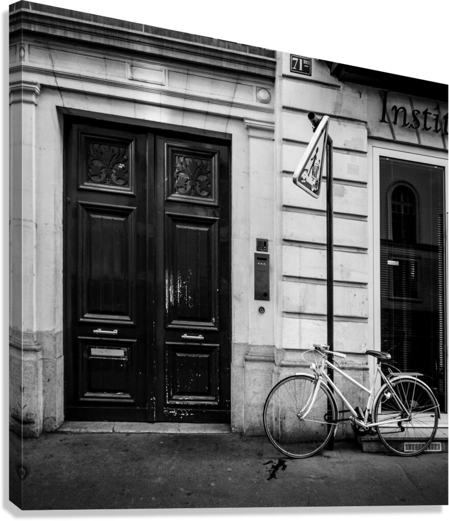 a parisian bicycle  square 2500 Bicyclet 13k Canvas Print