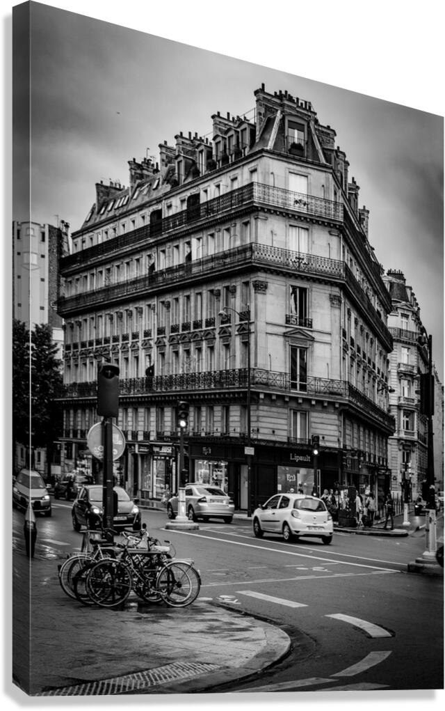 classic paris apartment building  vertical 2451 L Canvas Print