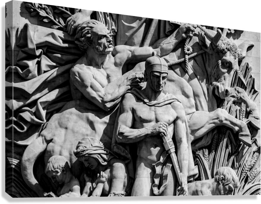le paix relief on arc de triomphe  horizontal 346 Canvas Print