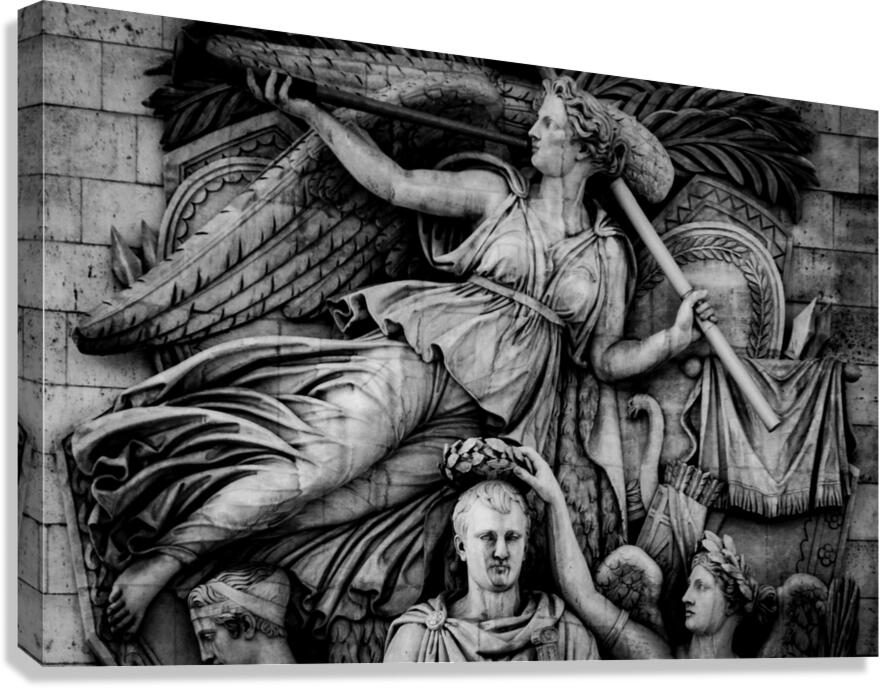 le triomphe relief on arc de triomphe  horizontal Canvas Print