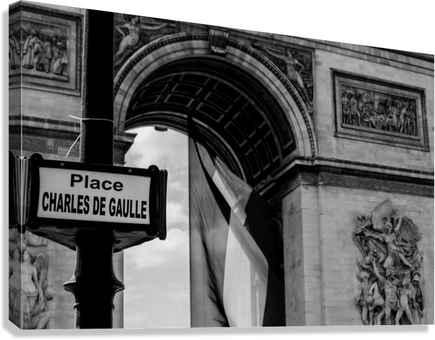 palace charles de gaulle sign  horizontal 2483 Ga Canvas Print