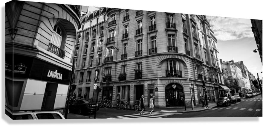 rue vaugirard sixieme arrondissement  panoramic 3 Canvas Print