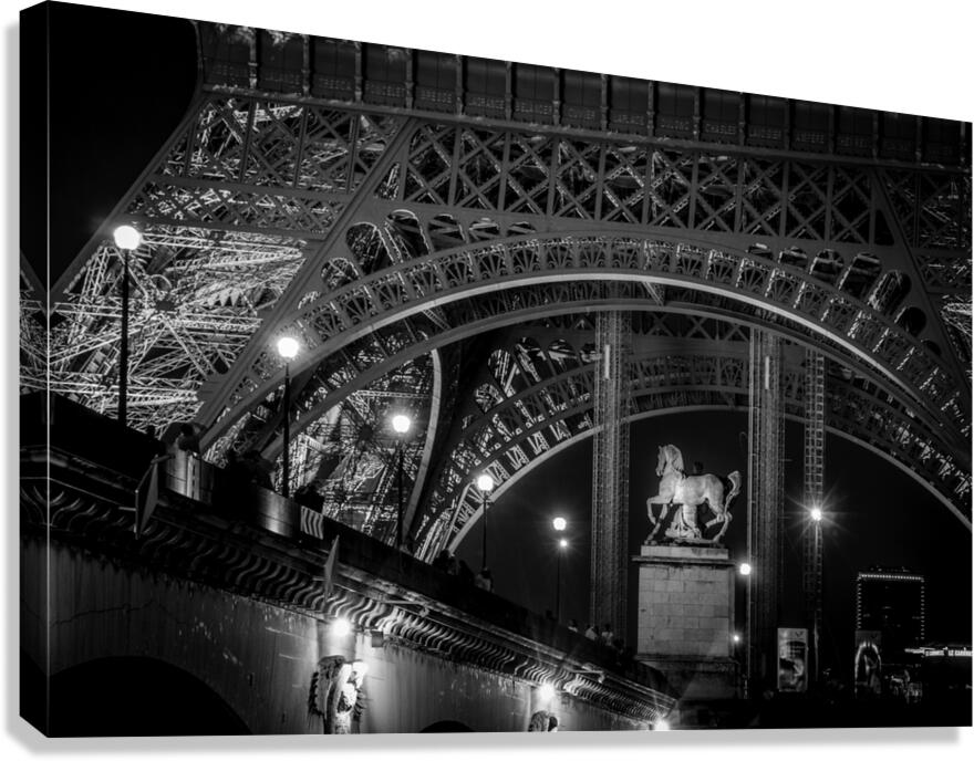 pont d iena bridge base of eiffel tower  horizont Canvas Print
